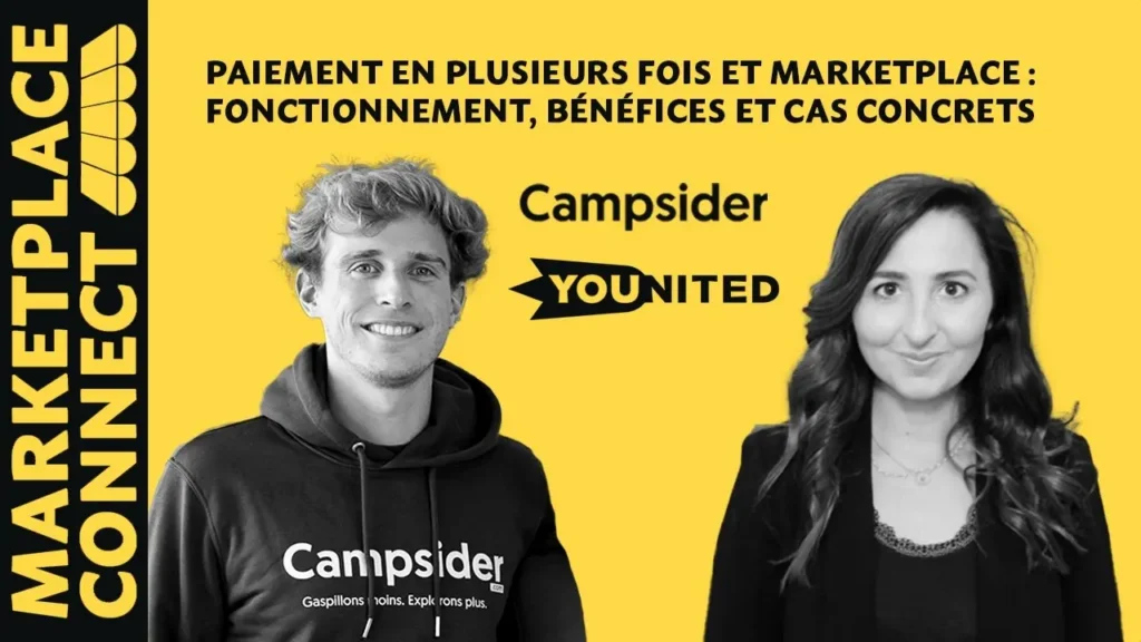 Anne-Gaëlle (Younited) et Thomas (Campsider) pour la conférence de Marketplace Connect
